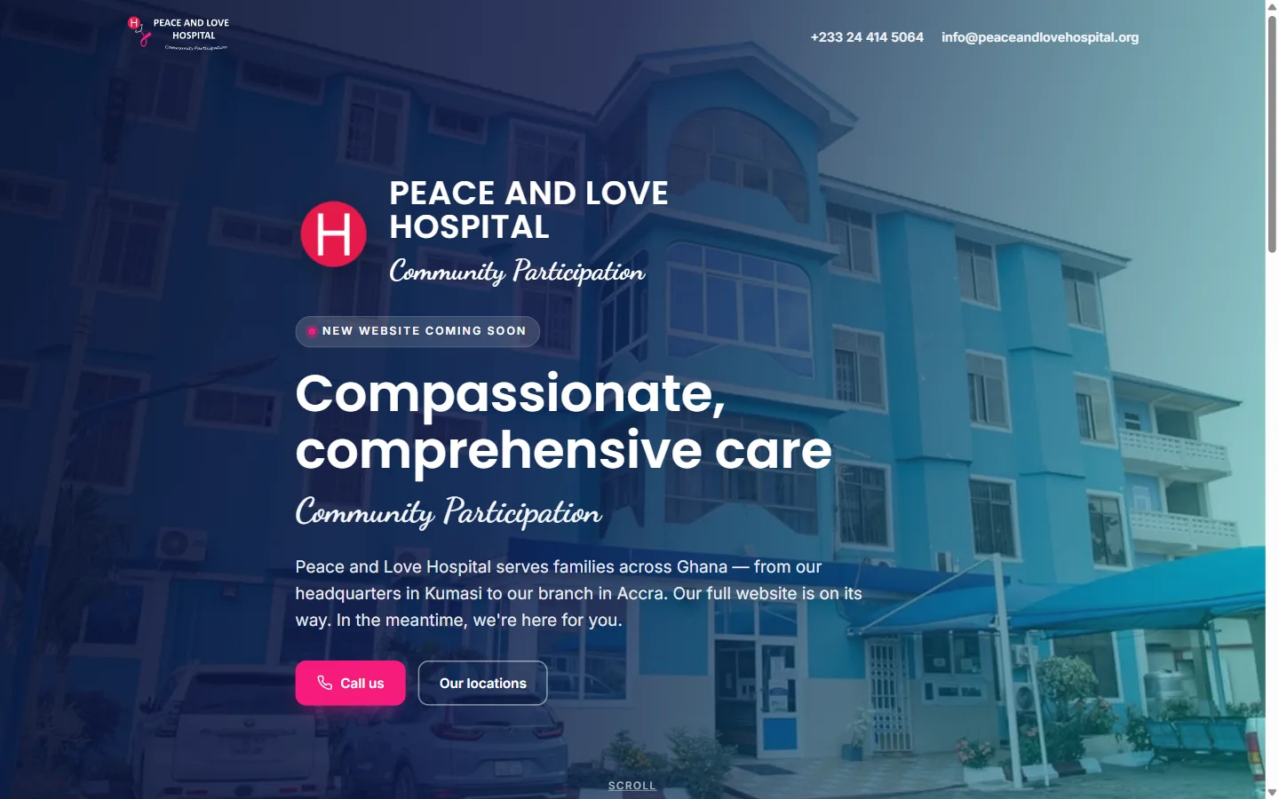 Фирменная страница госпиталя Peace and Love Hospital